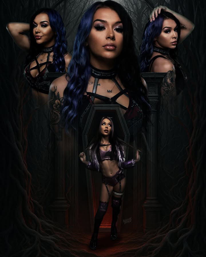 Metalic custom Elayna Black 8x10 Wrestlecade Pre-Order very limited
